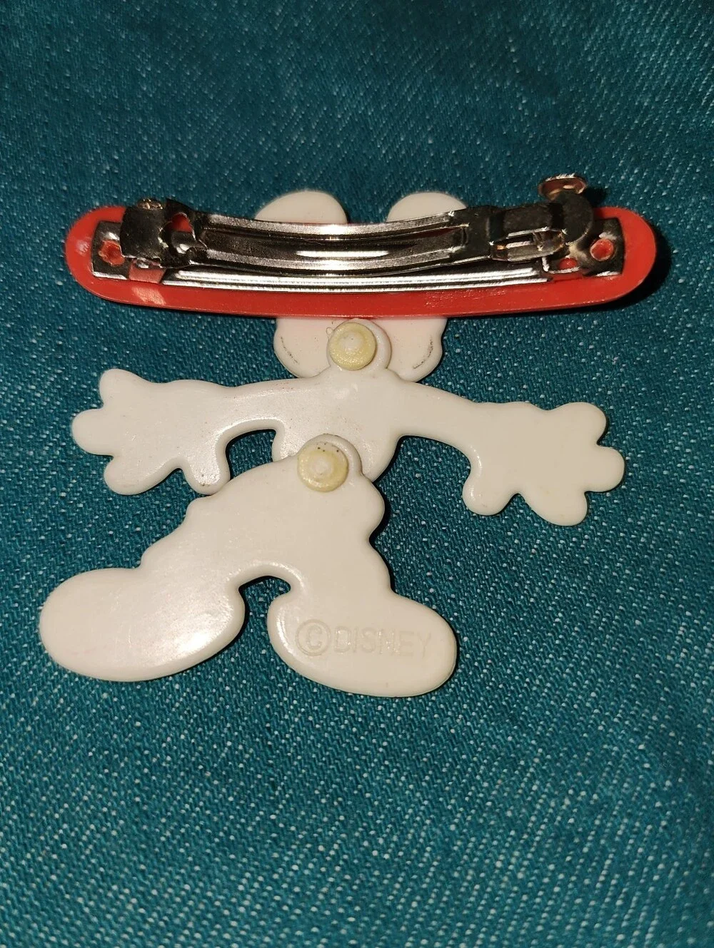 Vintage Disney Mickey Mouse Articulated Moving Hair Barrette Clip 80s 90s